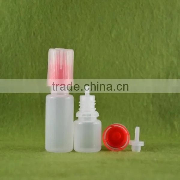 pure nicotine 10ml pe bottle with childproof and tamperproof cap