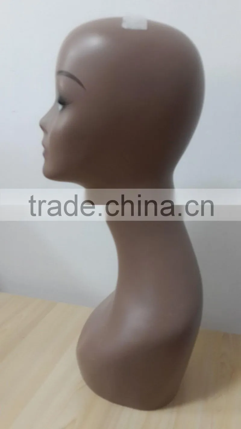 glass fiber reinforced plastics material mannequin head for hair wig display