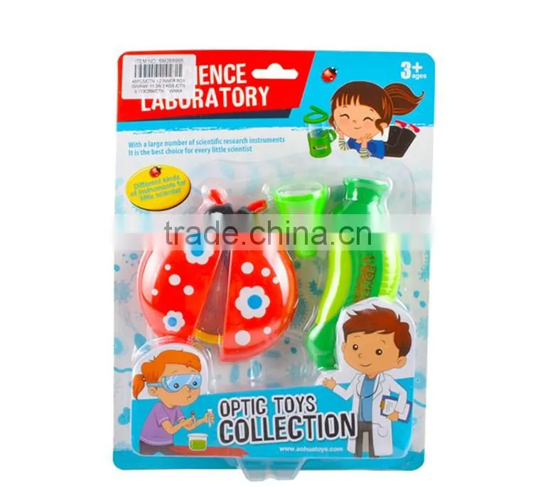 Outdoor scientific magnifing glass plastic mini kids magnifier