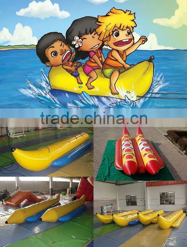 inflatable double banana boat for adults and kids