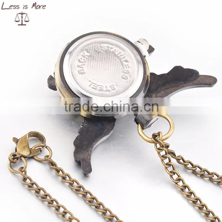 China factory sale latest antique gold pocket watch necklace