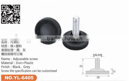 plastic adjustable leveling feet for funiture