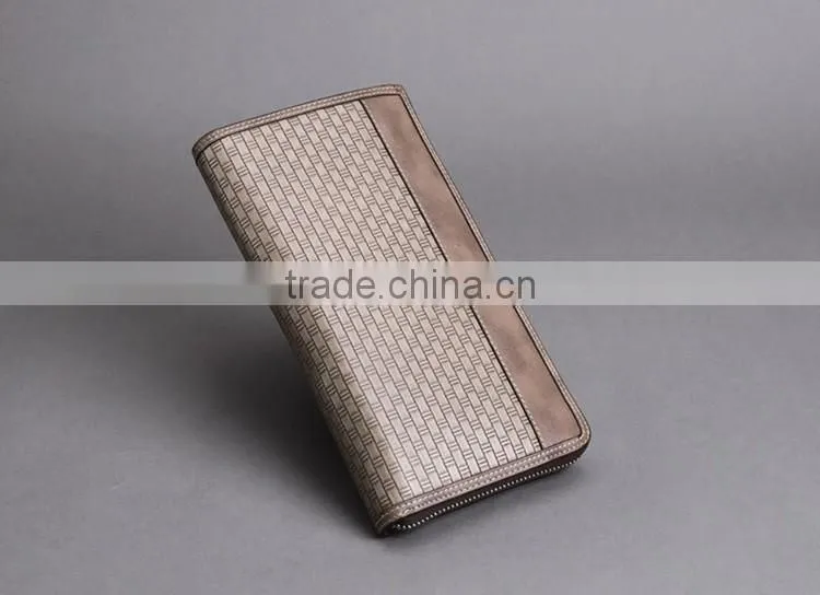 Mens vintage clutch bag and custom pattern leather wallet