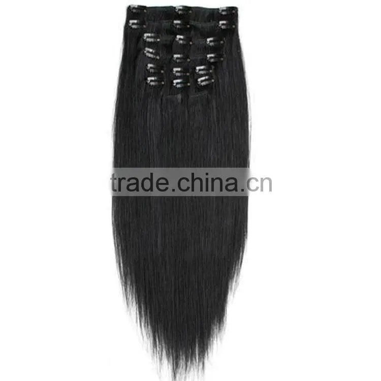 100% brazilian hair clip-on hair extension