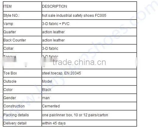 2015 Hot-Sale Type Safety Shoes