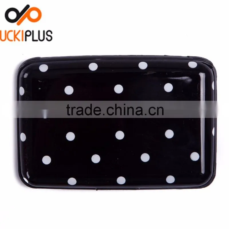 Luckiplus Inventory Black with Yellow Floral Aluminum Wallets Identity Theft Blocker
