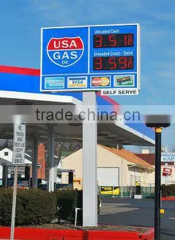 Waterproof led gas station price display signs