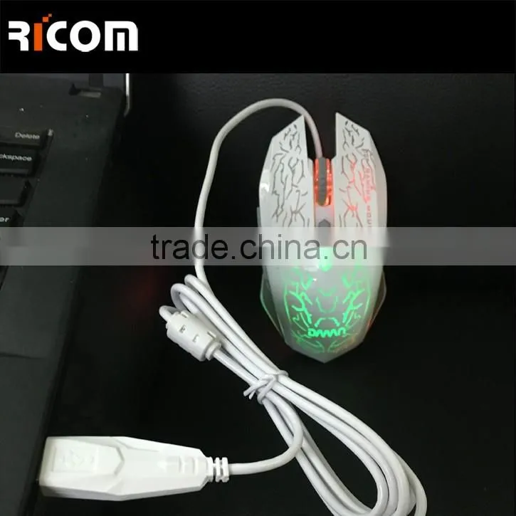 Hot Changeable colorful breath lamp drivers usb 6d gaming mouse