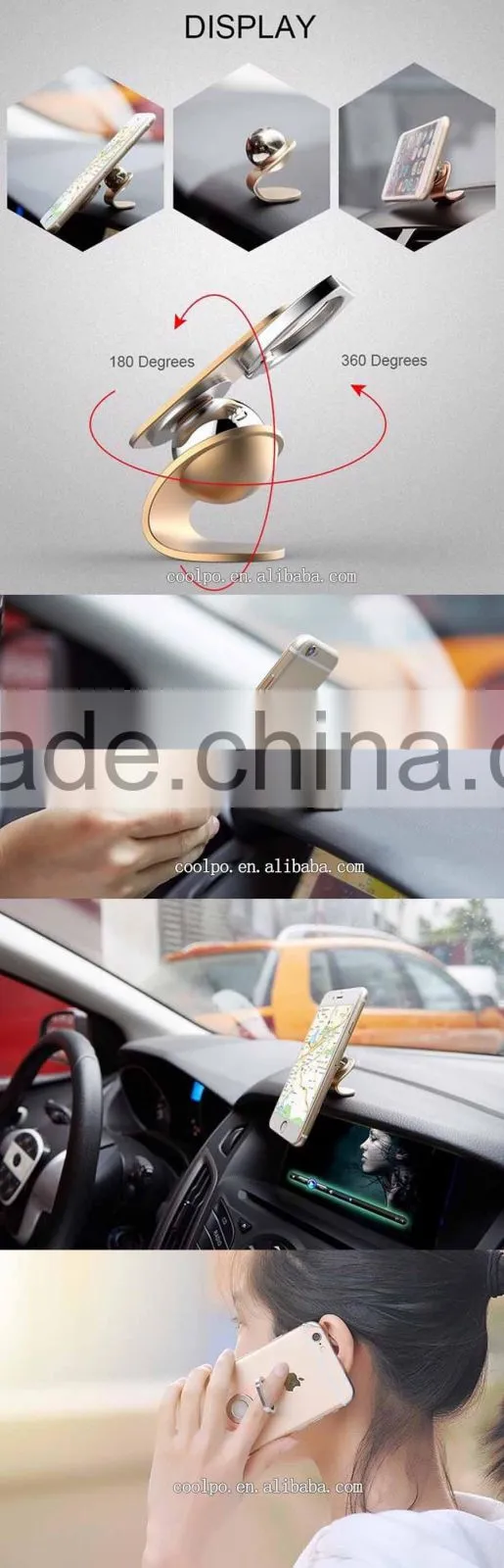 Finger Ring Grip 360 Rotation magnetic car phone holder