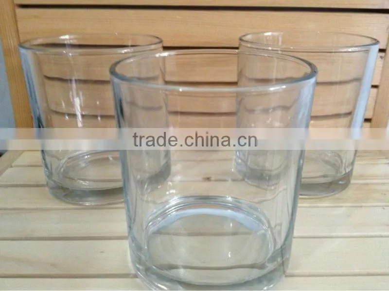12oz glass candle jar clear