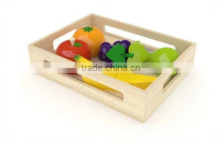 wood 2012 fruit set children's pretendplay toy