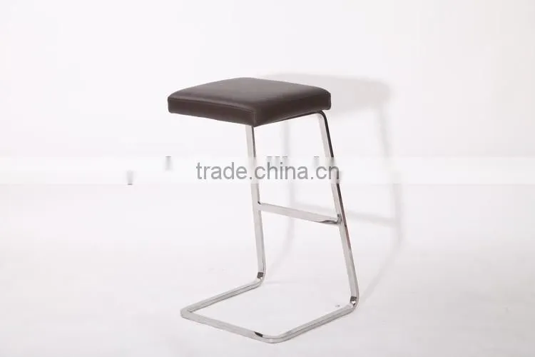 Solid stainless steel frame leather ergonomic four seasons barstool sale