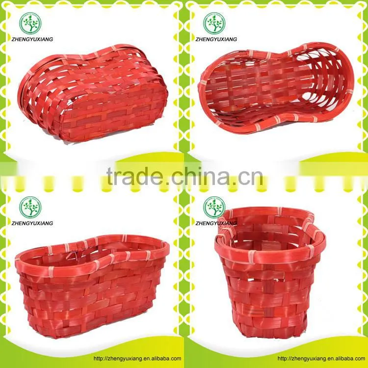 Stained attractive gift basket woven bamboo basket