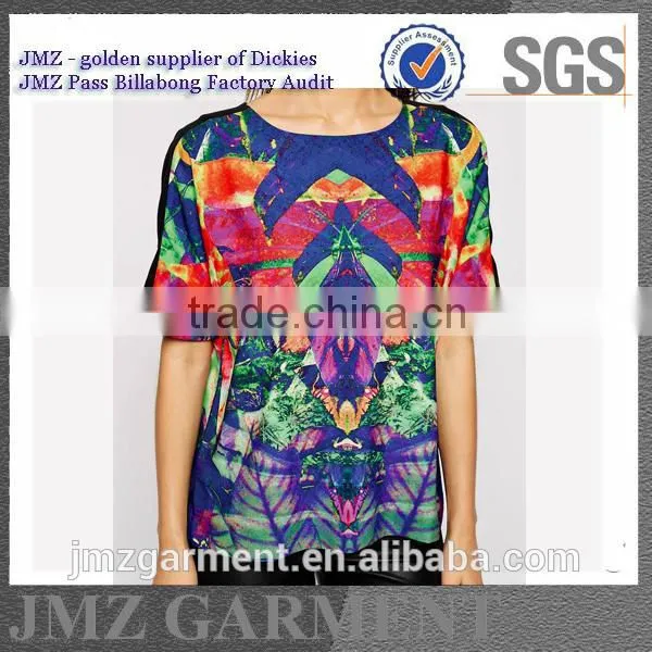fashion printed black unisex tshirt