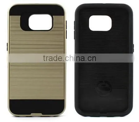 C&T Metal Texture TPU PC Dual Layer Hybrid Protective Case For Samsung Galaxy S4