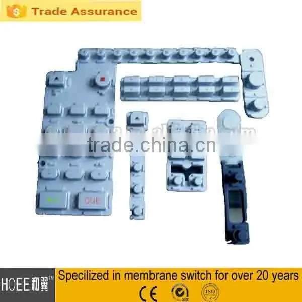Custom Silicone Rubber Tactile Membrane Silk Printing Flexible Silicone Key Button