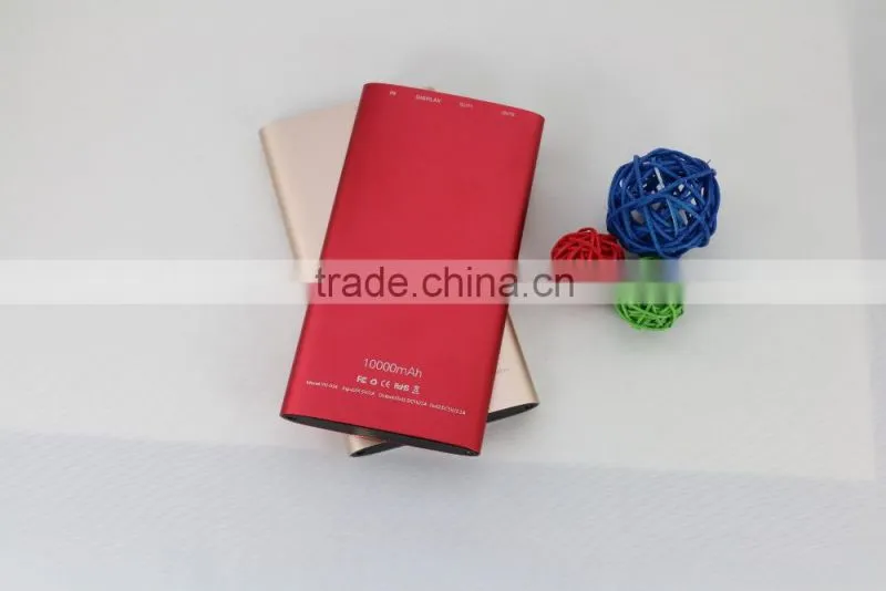 2016 New Design OEM Metal phone power bank 10000mAh