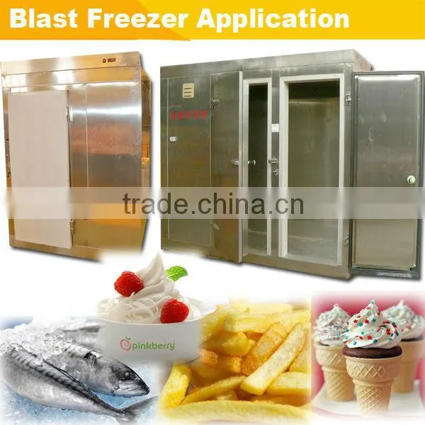 blast freezer to freezer French fries in 2 hours