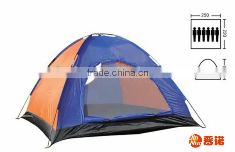 6 Person Tent Double Layer Polyester Fabric Hiking Tent
