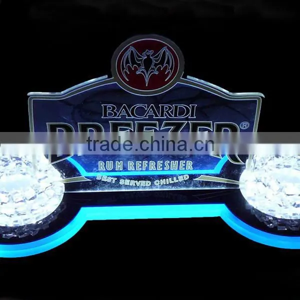 Wall mount acrylic led light sign ,hot sale led light box advertise for display