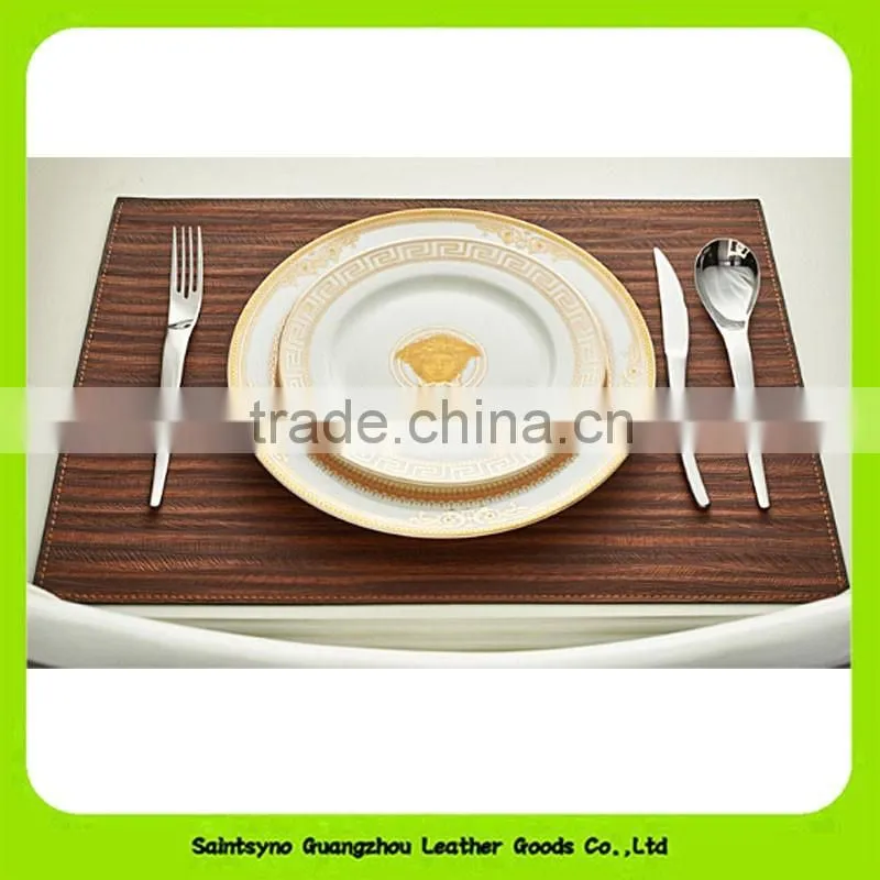 16020 Western Style Waterproof Resistant Top Quality Leather Food Dish/Coffee/Cup Mat Coaster