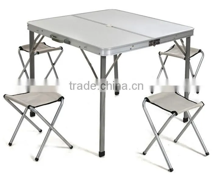 Bestsell MDF Aluminum Adjustable Camping Table Folding Set