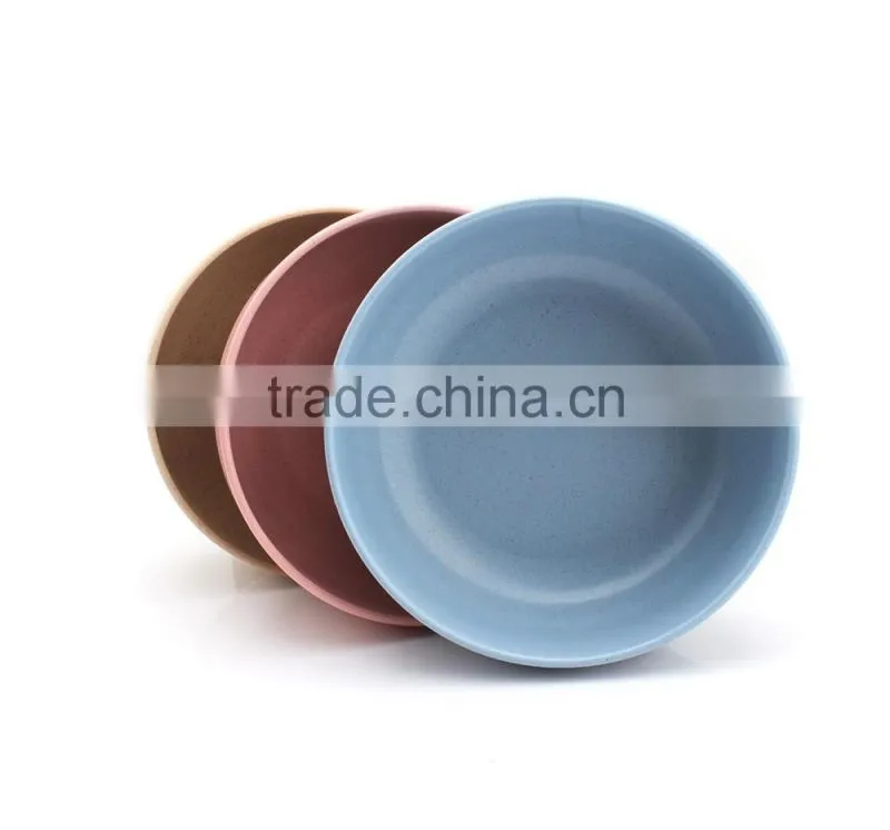 610ml food grade palstic and wheat straw fancy bowl