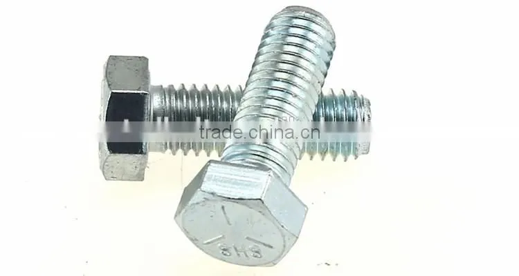High strength M42 large remove stripped hex bolt BC.BD ASTM A354 Nickel Electro plating