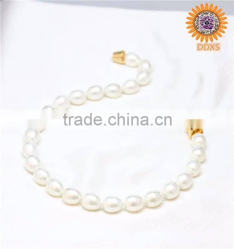 AAAA+ white drop helical real southsea shell pearl necklace