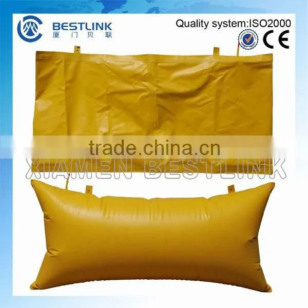 Air bag for quarrying block