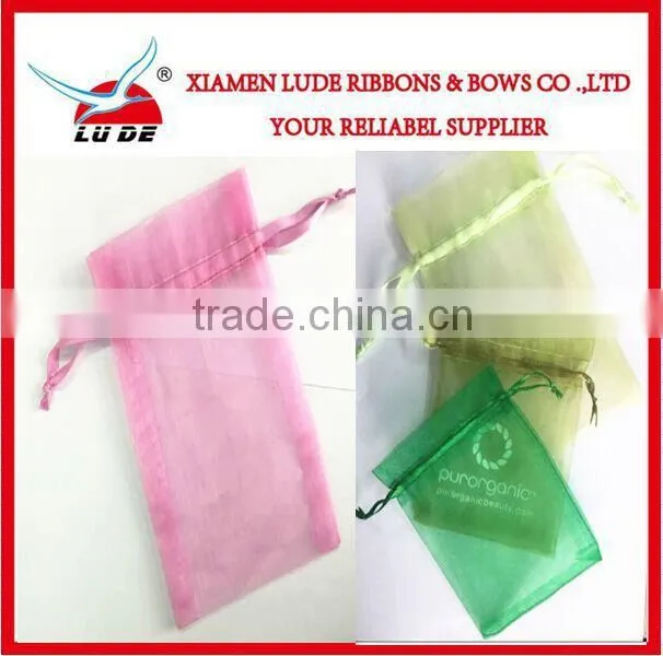 Custom Design Logo Jewelry Packing Drawable Organza Bags ,Wedding Gift Bags & Pouches