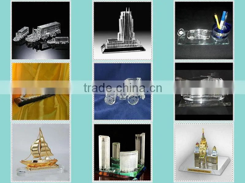 Fashion Crystal Sports car Model With LED Lighting Base