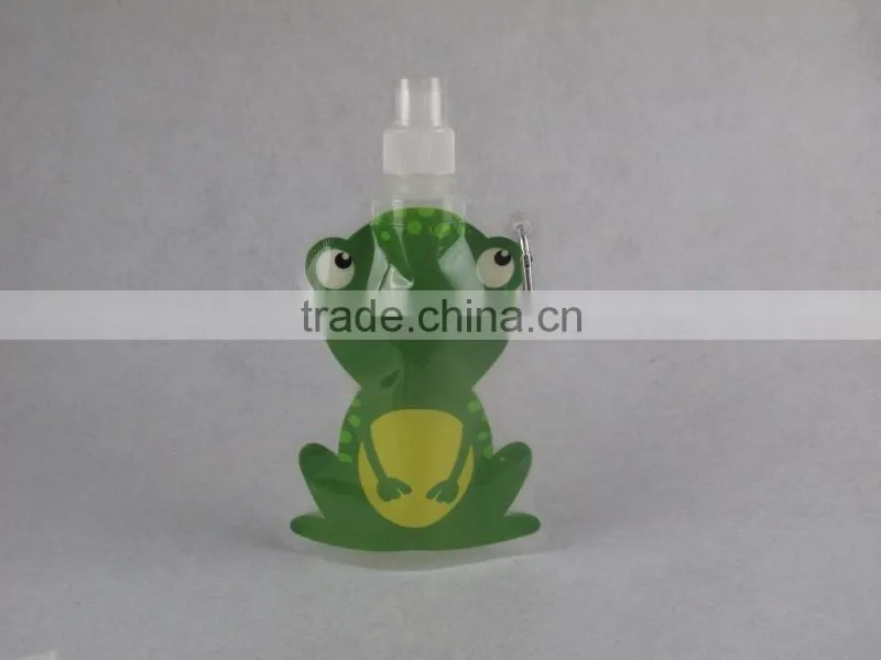 cartoon shape water bottle/ plastic foldable water bottle/BPA free water bottle