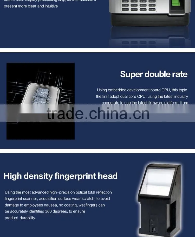 Ocean OC028 Finger Print Machine Biometric Time Attendance Employee Time Clock