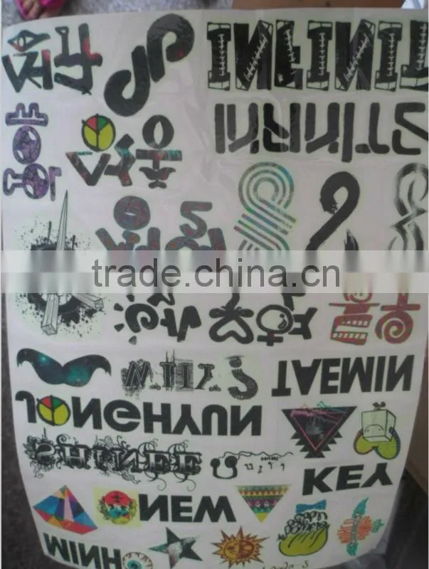 Glow in dark tatoo sticker