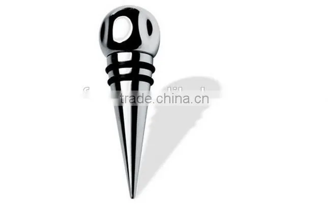 New design Zinc alloy hollow round wine bottle stopper wine preservation wine stopper