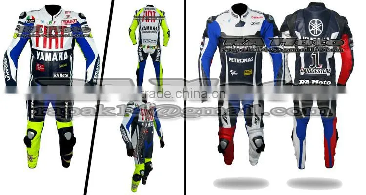 Motorcycle leather suit, one piece