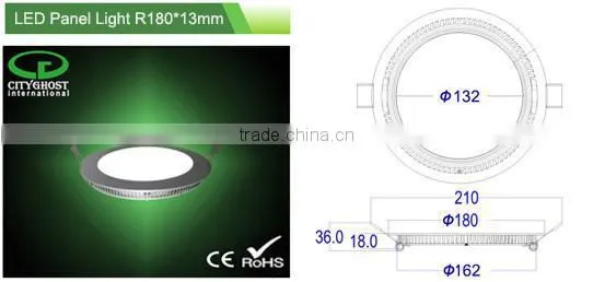 12w led Panel Light round spotlight with cutout 160 for commercial lighting