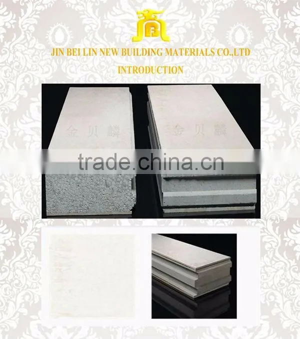 Sound Proof High Strength Fire Rated Interior Decoration Material Concrete EPS Sandwich Board
