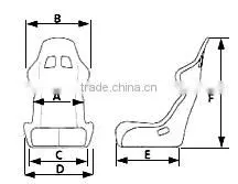 PVC Material and Sport Seat Type sports car seat