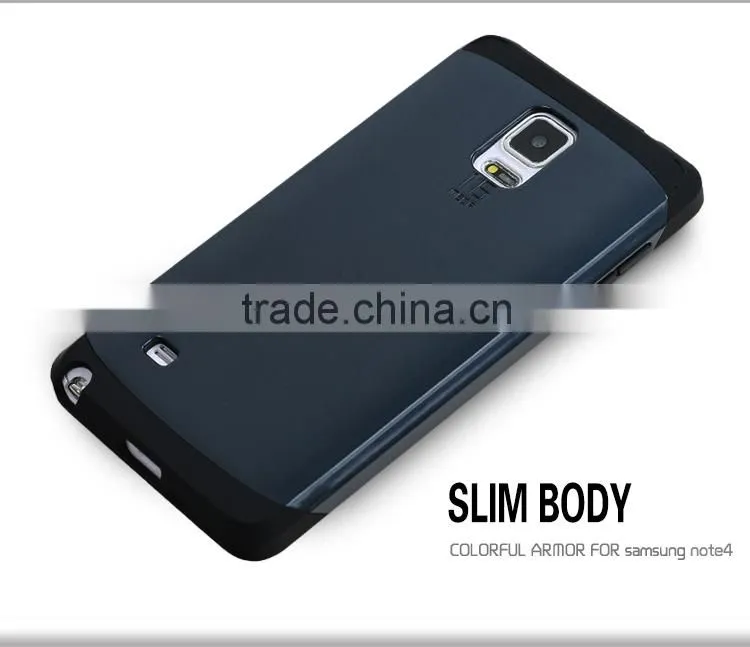100% in stock!Slim Colorful Armor phone covers case for samsung galaxy note4,for samsung note 4 case