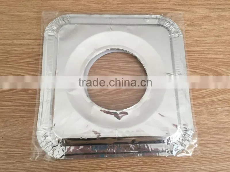 Household Kitchen Used Disposable Square Aluminum Foil Gas Stove Protector /Liner /Mat