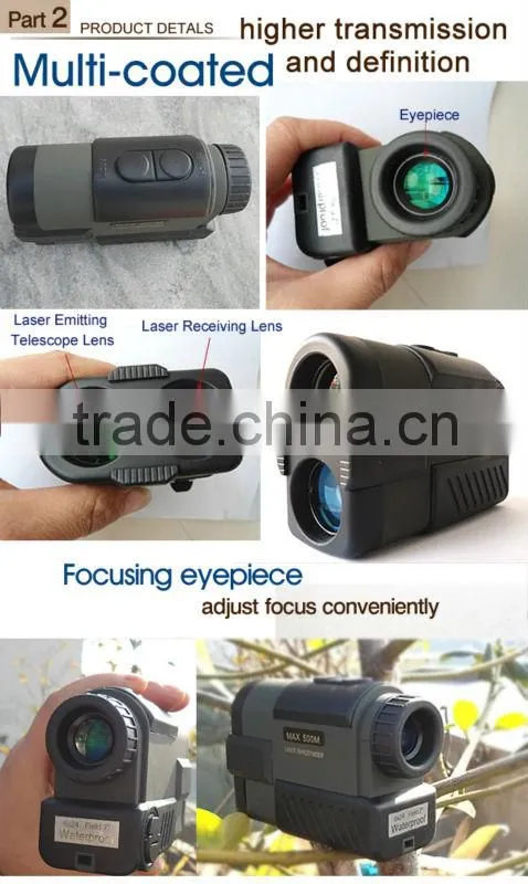 Hunting Rangefinder Equipment Water Proof 500m