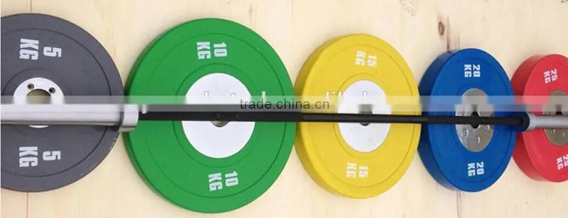 Competition Olympic Rubber Barbell Plates With Olympic Barbell Package Set