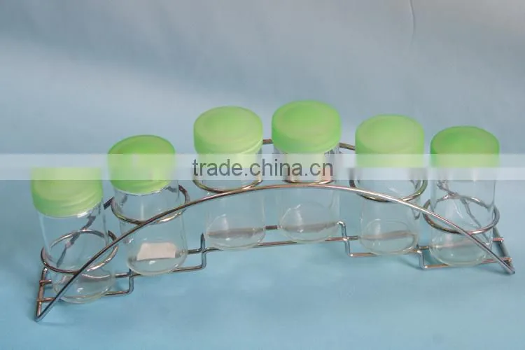 6pcs/set mini round spice rack set