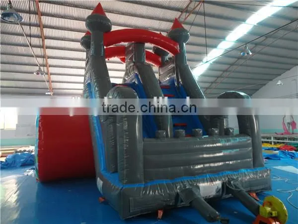 Custom inflatable double lane slip slide