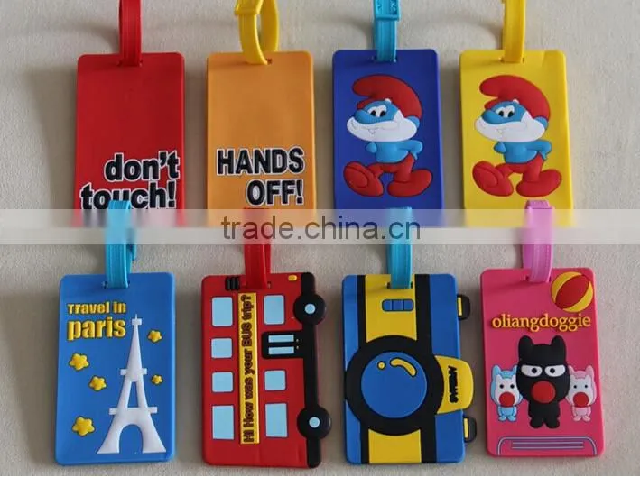 Nice PVC luggage tag wholesale/ hot sell fashion baggage tag,PVC luggage tag baggage tag, fancy soft pvc luggage tags