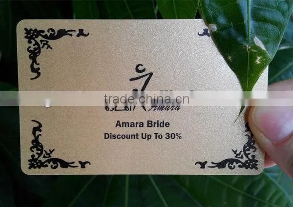High Quality Silk Printing Gorden VIP Discount Card