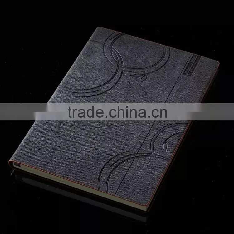 Prmotional durable embossed business meeting organizer pu notebook