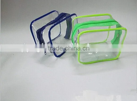 Clear transparent pvc clear luxury cosmetic bag